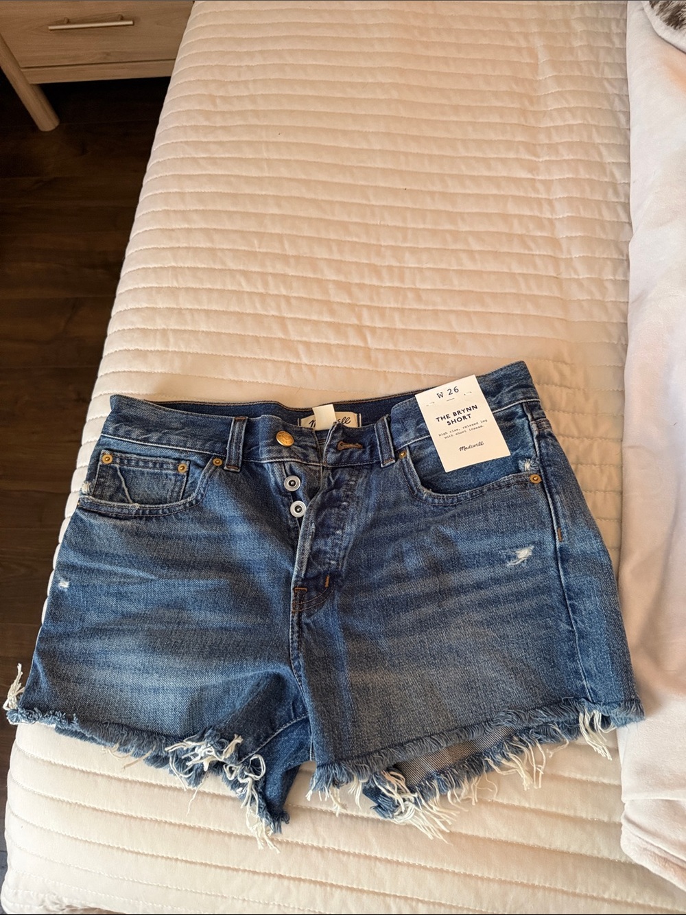 Madewell Blue Distressed Denim Cutoff Shorts